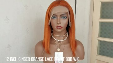Wig vendors wholesale prices ginger orange bob wigs for black women full transparent hd lace frontal wigs human hair lace front1