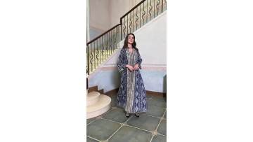 Dubai Luxury Embroidery Abaya Evening Dress