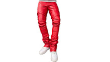 Skinny Fit Elastic Fashion Trousers Motorcycle Pants Thin Streetwear Leather Stacked Flare Pants For Men1