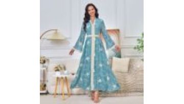 Traditional Modest Abaya Dress Elegant Luxury Muslim Dress Jalabiya for Ramadan Islamic Clothing1