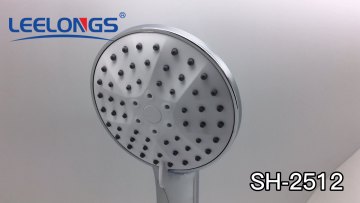 Bathroom Luxury ABS Plastic 4 function Handheld Rain Shower Hand with Button Backside1