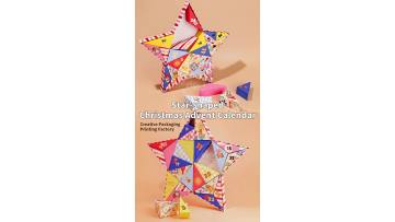 Star-shaped Christmas Advent Calendar Gift Box
