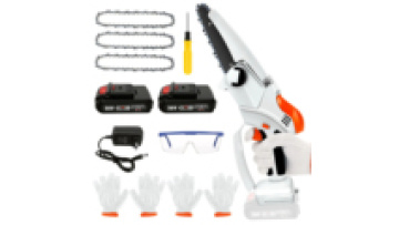 Premium White 6-inch Handheld Electric Lithium Battery Mini Chain Saw for Garden and Outdoor Work1