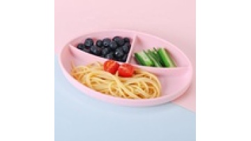 Reusable Silicone Baby Plate Suction Feeding Baby Bowl Eco Friendly Kids Dinner Plate1