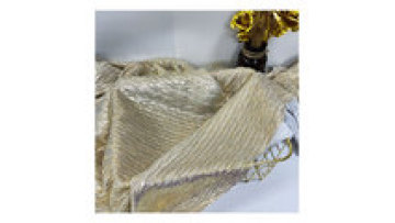 Hot selling knitted polyester Crumpled fabric Lurex Glitter Fabric for wedding evening dress1