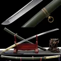 Japanese Military Army Sword Samurai Katana Spring Steel HandMade Very Sharp Knife