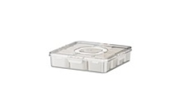 12 Grids Detachable Plastic Spice Storage Container Snack Box Clear Divided Serving Tray with Lid and Handle1