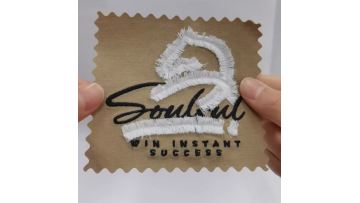 Cutting piece embroidery logo (2)