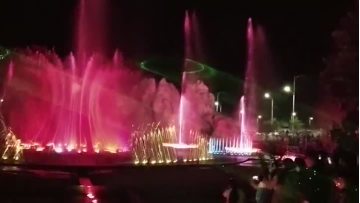 pool musical fountain with laser
