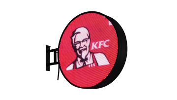 Round led display sign 