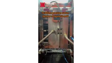 Real shot of injection molding process using injection mold