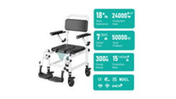 Household  Recovery Nursing with Wheels Mobilizable Designed for Handicap Disabled Person Safety Steadiness Bedside Commode1