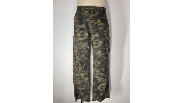 Straight Tube Camouflage Large Pocket Pants