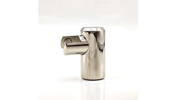SVA-B0362C Brass Polished Mirror Glass Tube Corner Connector Pipe Round Glass Hardware