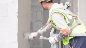 Glass fiber cloth application construction video
