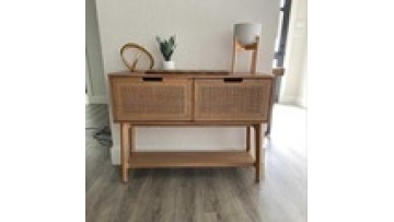 Brand new product   modern designs natural  sideboard display storage rattan wood living room   kitchen cabinet1