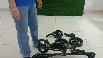 Light weight Aluminum 3 Wheel Push Trolley