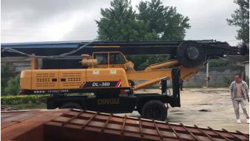 Wheeled drilling rig ready to shipment