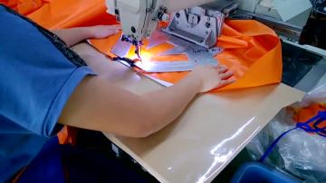 outdoor product sewing with the special jigs.mp4