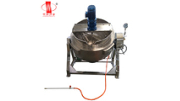 200L Stainless Steel Tilt-Action Gas Heated Jacketed Cooking Kettle with Agitation1