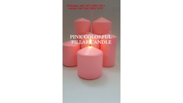 Pink Colorful Pillar candle