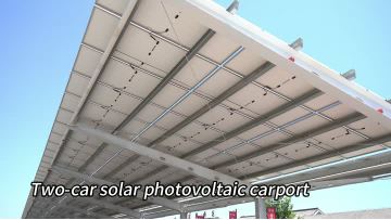 Two-car solar photovoltaic carport