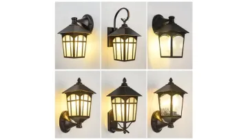 Aluminium Vintage Wall Lamp Outdoor Square There Sided Outdoor Lights Wall Mounted for Garden Exterior Lighting1