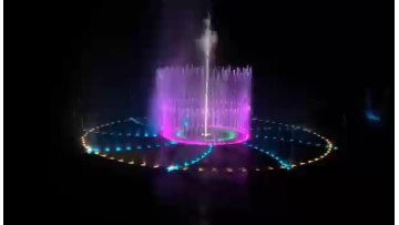 Colorful small music fountain
