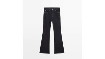 Women's high waisted flared tight jeans