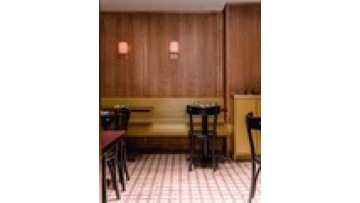 New trend commercial furniture cafe I shape leather and wood sectional sofa for restaurants booth  bench seats1