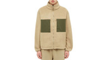 Custom Men Pattern Jackets Polyester Stand Collar Sherpa Fleece Jacket Mens1