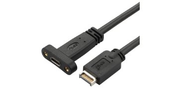 hot selling customized type c panel mount with screw to type e extension cable1