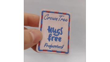 Leather or PU embroidery patch