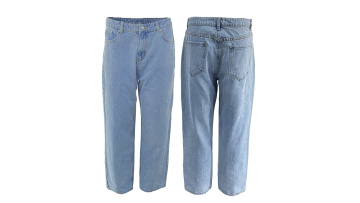 light blue straight jeans