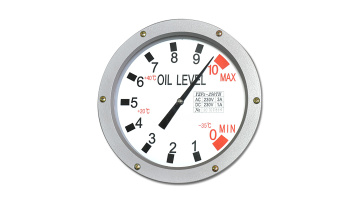 Oil conservator oil level gauge