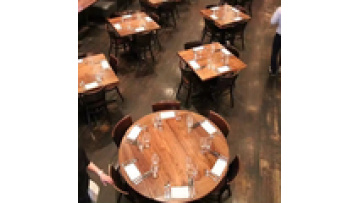 Free sample fashion  commercial  furniture cafe metal and wood dining wooden restaurant  kitchen table1