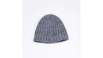 Grey Knit Bucket Hat