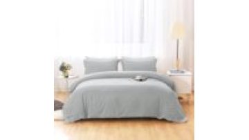 100% Bamboo Duvet Cover Set Gray Solid Color1