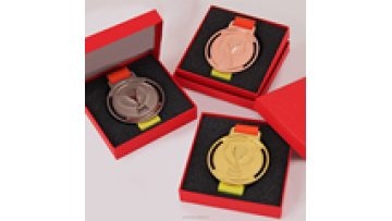 Design your own medal packaging box logo 3D gold, silver and bronze trophy medal custom championship sports medal1