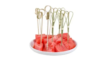 Disposable 9cm Bamboo Fruit Fork1