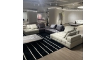 New italian style modern u shaped white leather extra large sectional sofa design1