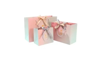 High Quality Paper Packaging Bag Cosmetics Perfume Paper Hand Bag Lipstick Shopping Gift Paper Carrier Bag with Logo1