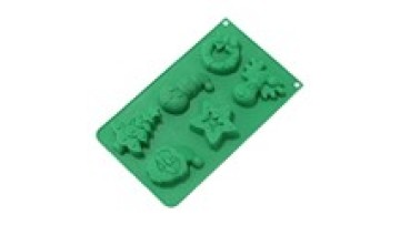 Manufacturers direct sales of silicone cake mold 6 even Christmas tree snowman gifts holiday DIY baking mold soap grinder1