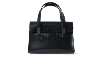 Classic Black Leather Handbag