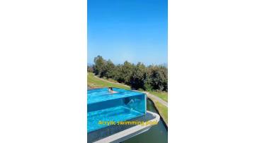 High transparency cast acrylic glass sunroom/green house/swimming pool1
