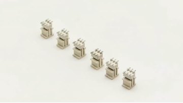 Dual Row SMT H2.5mm 2*3P LCP Lighting LED Strip Connector 1.5mm Pitch Pin Header Brass Contact Material for PCB Applications
