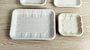 Customized disposable 6x6inch clamshell tableware  for food restaurant1