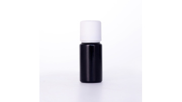 Black Glass Bottle With White Child-resistant Caps