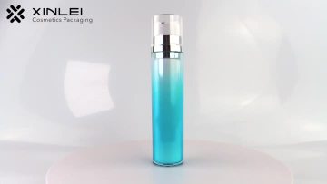 Spiral vacuum bottle for cosmetics