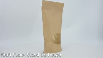 Kraft paper stand up pouch